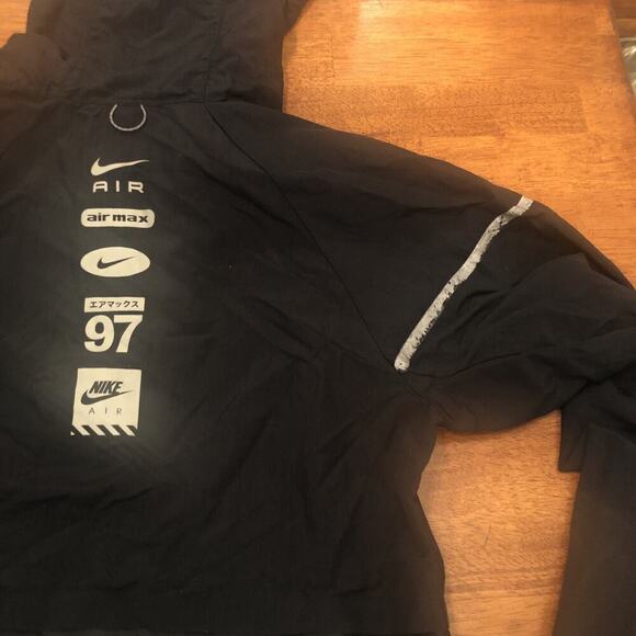 Nike Air Jacket Mens Small Hooded Anorak Air Max 97 Sportswear Vented Side Zips - Picture 12 of 15